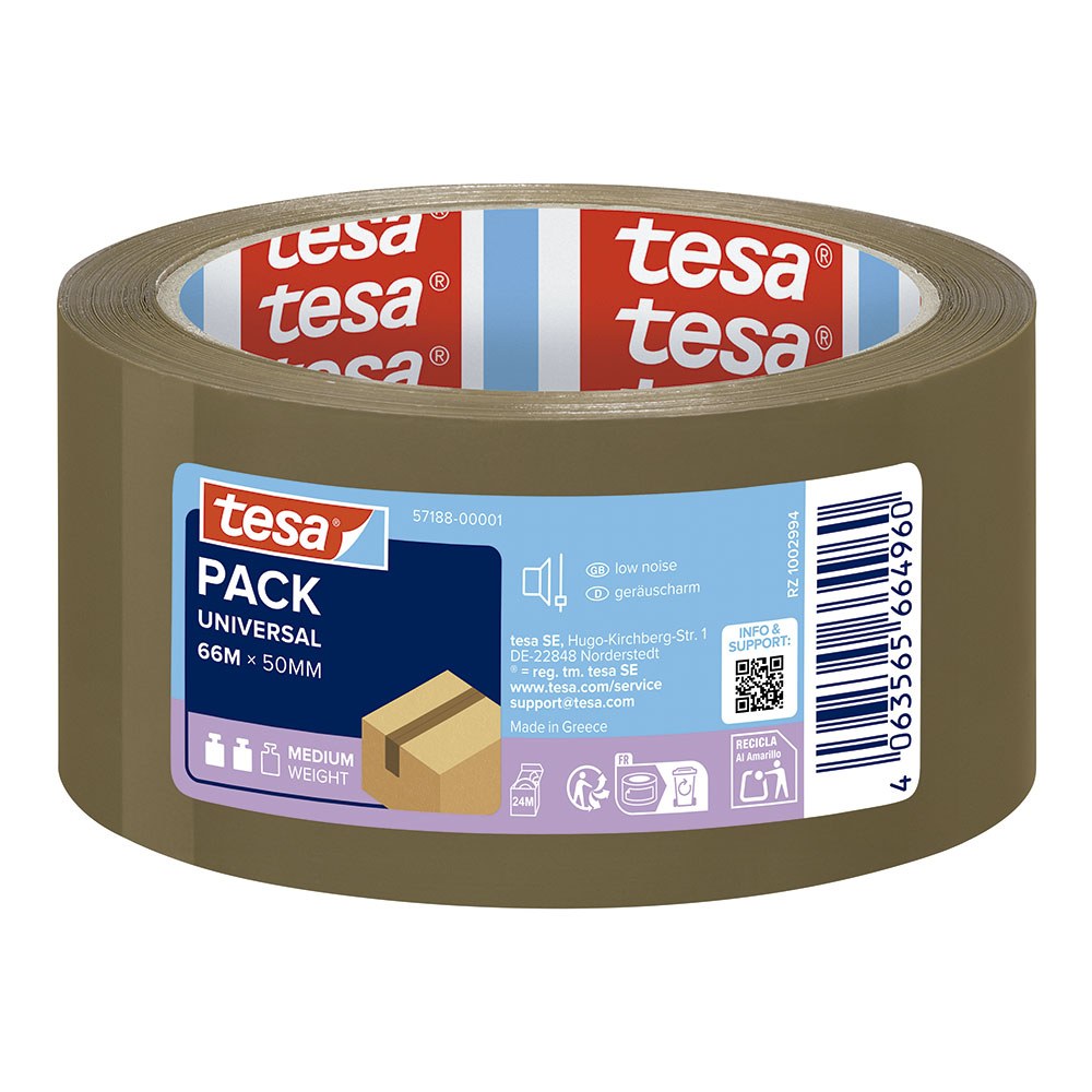 Fita de embalagem universal castanha 45 micras 50 mm x 66 m_0