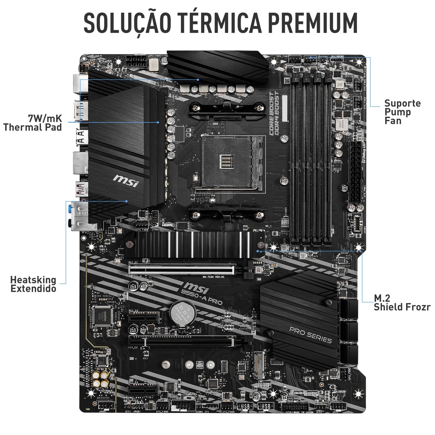 Motherboard ATX MSI B550-A Pro SktAM4