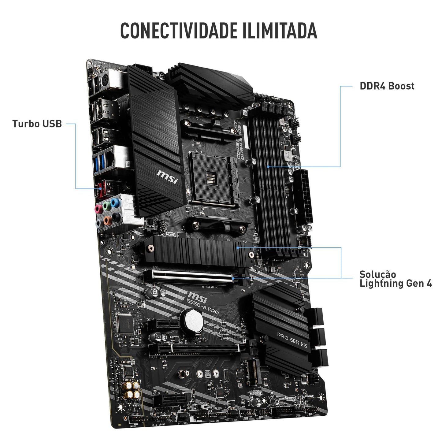 Motherboard ATX MSI B550-A Pro SktAM4