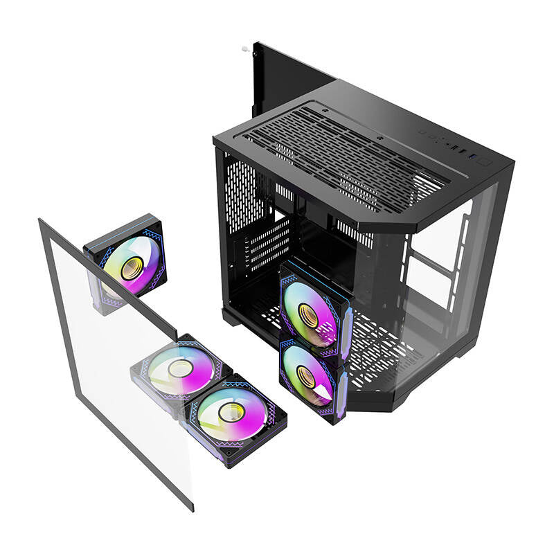 Darflash FT350 computer case + 5 aRGB fans (black)_9
