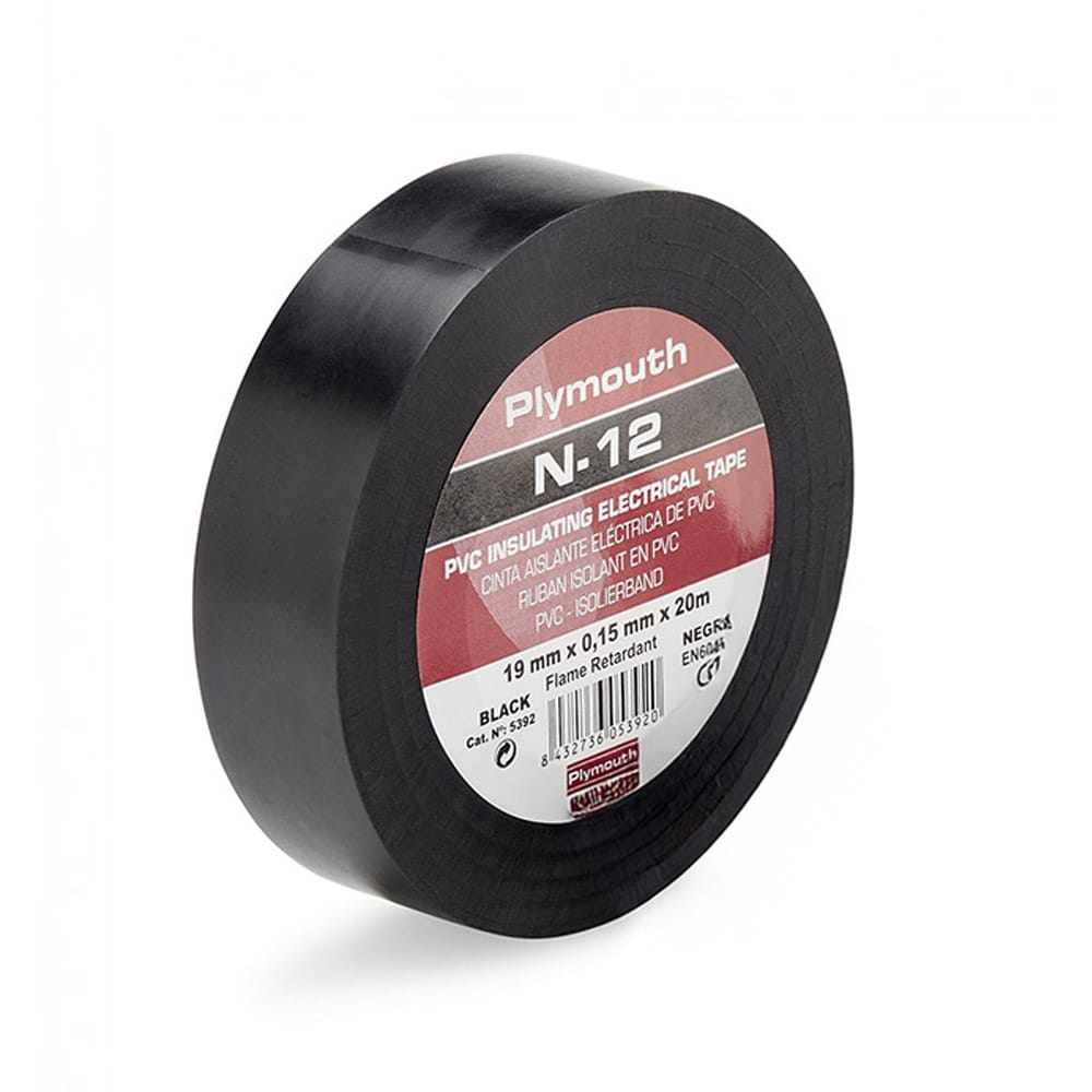 Fita isolante pvc preta de alta adesão 20 m x 25 mm x 0,15 mm_0
