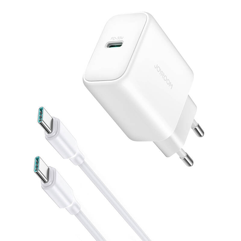 Joyroom power charger JR-TCF24 with C-C cable 30W 1m (white)_12