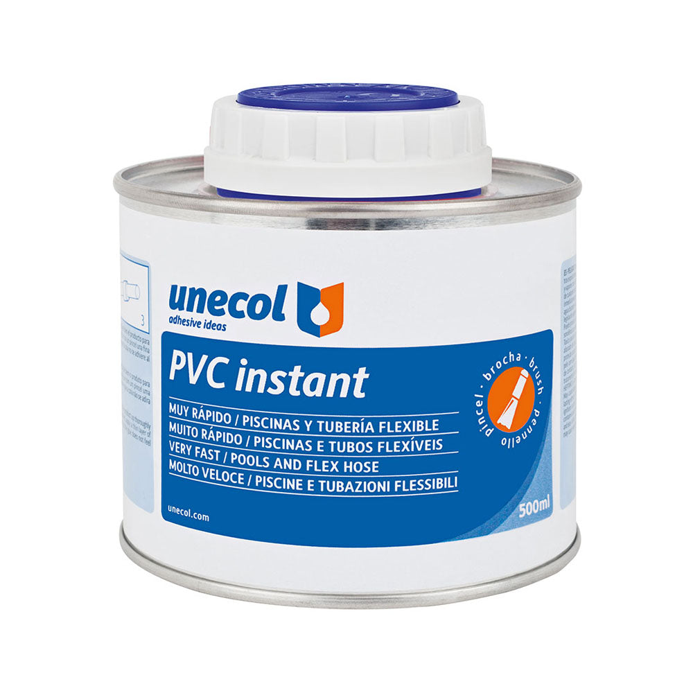 Pvc instant, embalagem metálica 500ml com pincel a2053 unecol_0