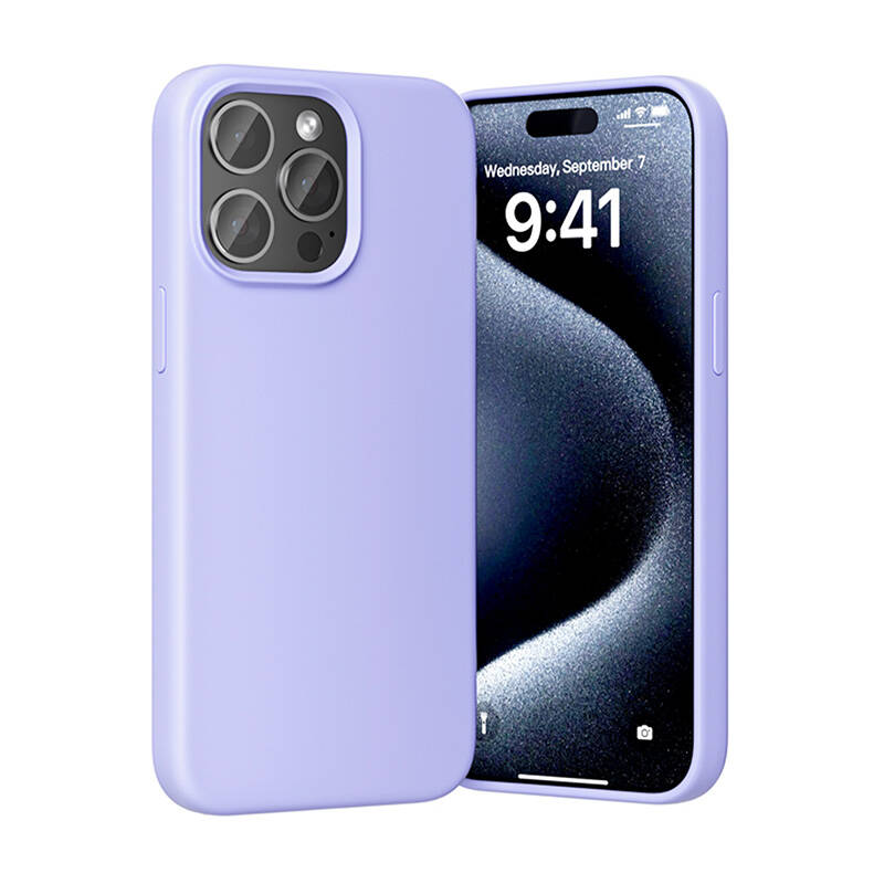 Funda Silicona con Magsafe Vention KUFV0-40/ Compatible con iPhone 15 Pro Max/ Morada_3