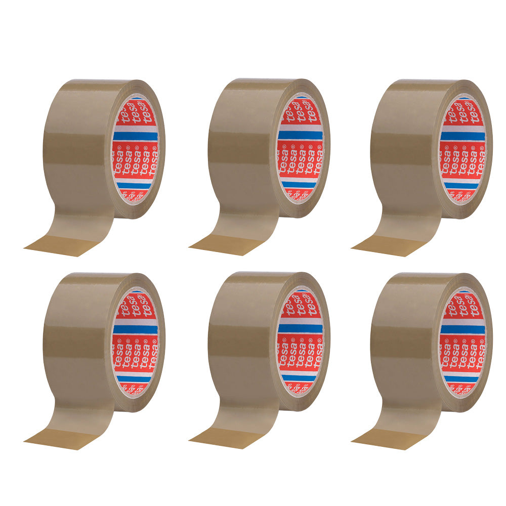 Fita de embalagem marrom 50 mm x 66 m, 6 uds_0