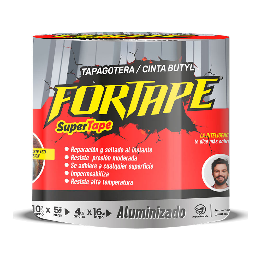 Fita tapa inflitrações butil aluminizado 100 mm x 5 m_0