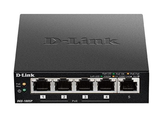 Switch D-LINK 5-Port POE+ / Preto / DGS-1005P/E_2
