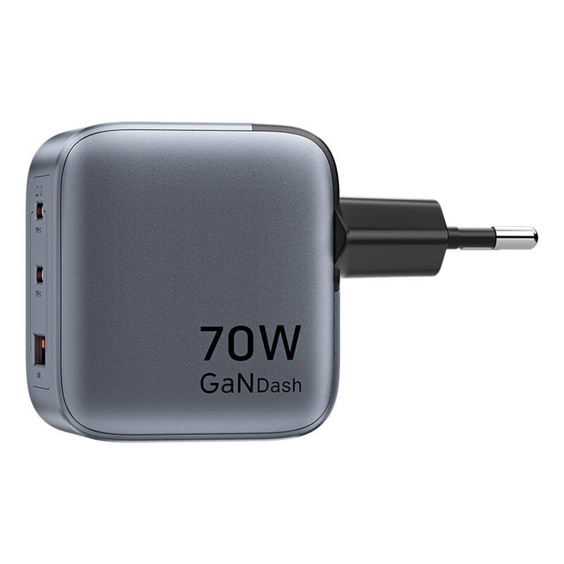 GaN Vention USB-C+C+A 70W Charger (Gray)_2