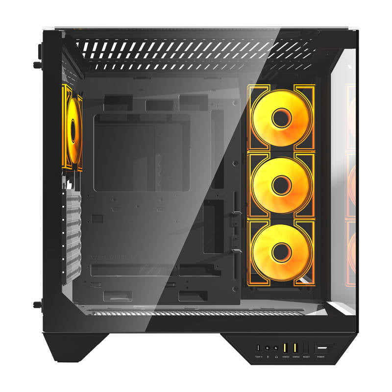 Darkflash DY470 computer case (black) + 4 fans_1
