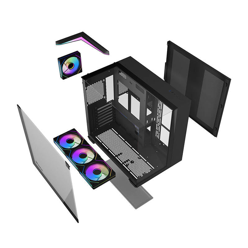 Darkflash TH285 computer case (black) + 4 fans_6