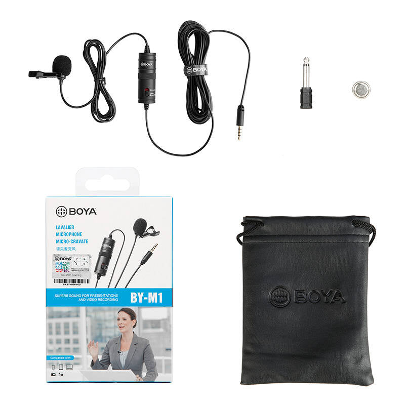 Microphone Krawatowy BOYA BY-M1 DSLR Lavalier microphone_2