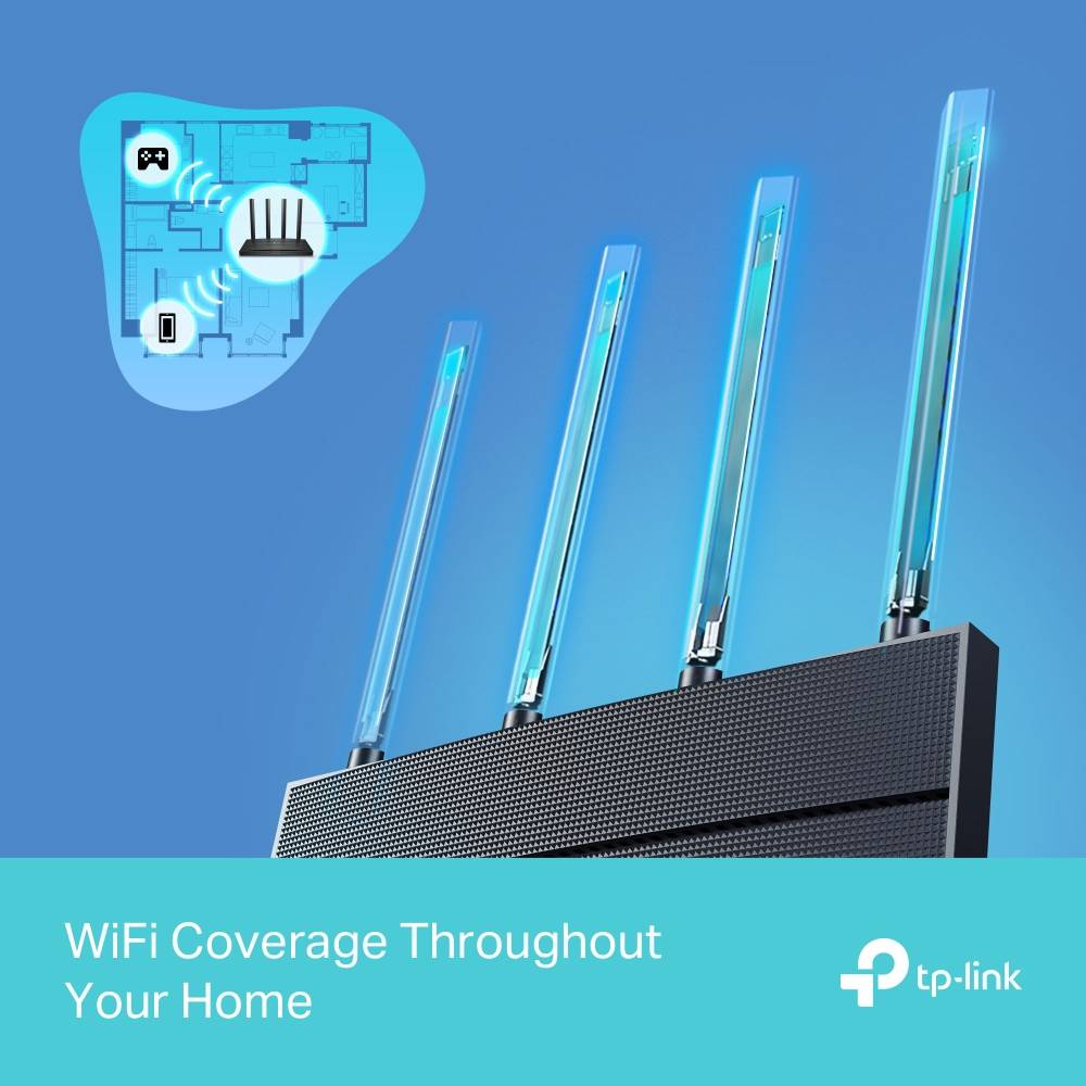 TP-Link Archer AX12 Router Inalâmbrico Rápido Doble Banda 2,4 GHz / 5 GHz Negro