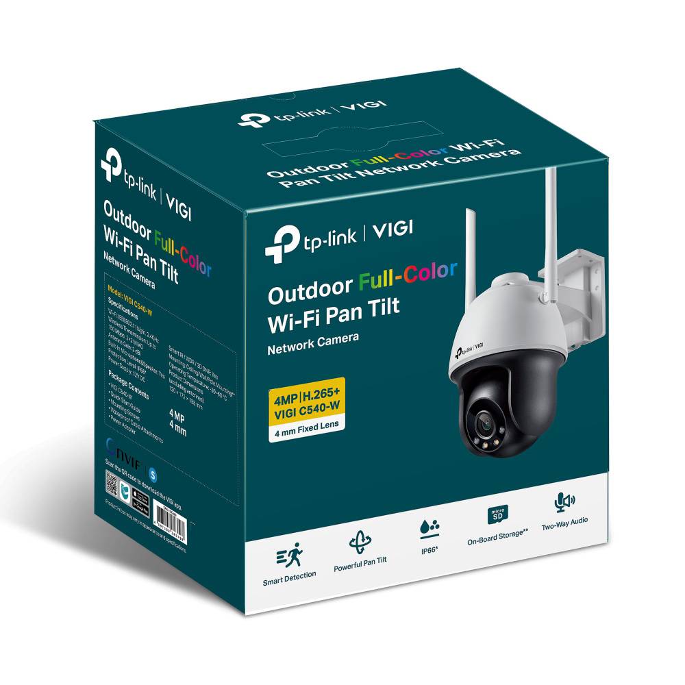 Câmara de Segurança TP-Link VIGI C540-W V1 IP Interior/Exterior 2560 x 1440 Pixéis/Tecto/Pared/Branca