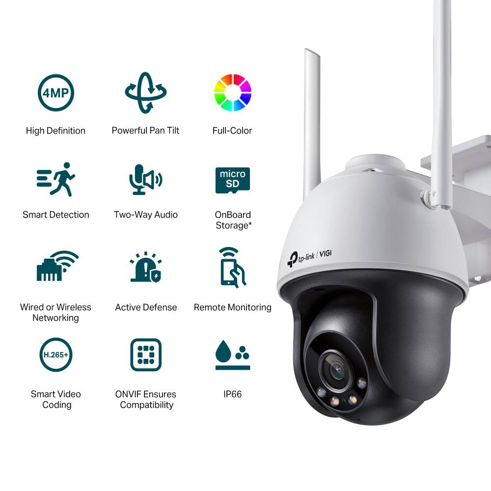 Câmara de Segurança TP-Link VIGI C540-W V1 IP Interior/Exterior 2560 x 1440 Pixéis/Tecto/Pared/Branca