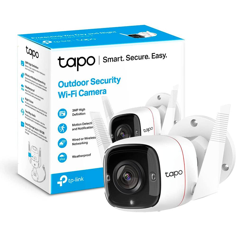 TAPO Tapo TC65 Câmera de Segurança Wi-Fi Exterior - Preto