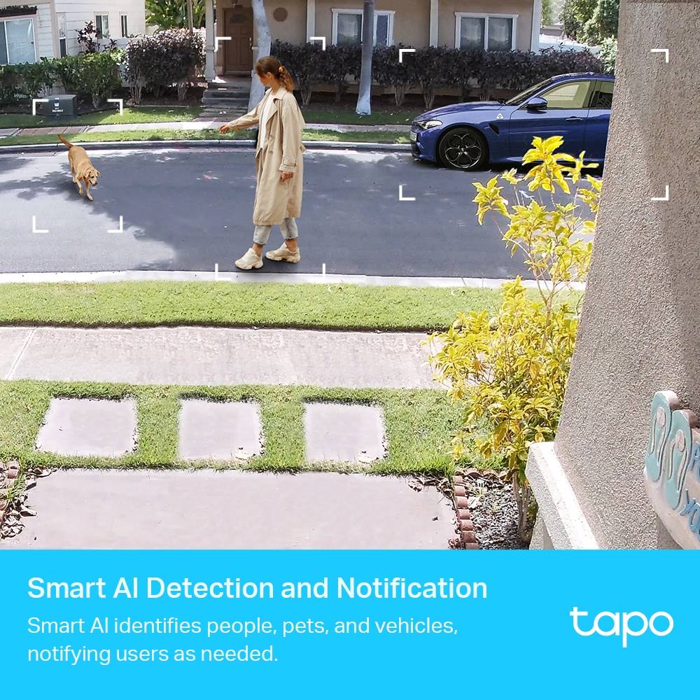 Câmaras de Segurança TP-Link Tapo C420S2 2K Outdoor IP65 Security Wi-Fi + Hub