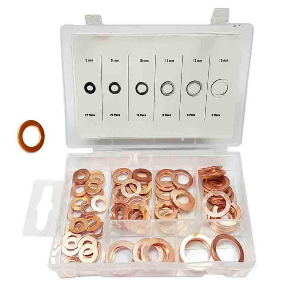 Set de 80 anilhas varios tamanhos em cobre_0