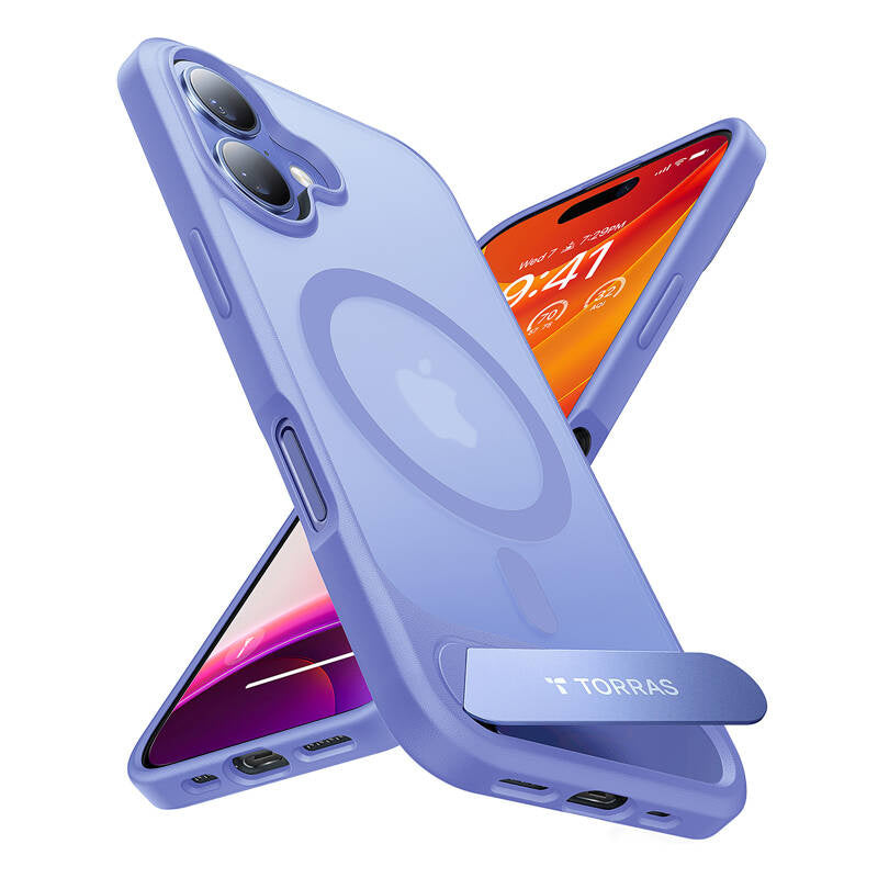 Torras Pstand Series Case for iPhone 16 (Blue)_3