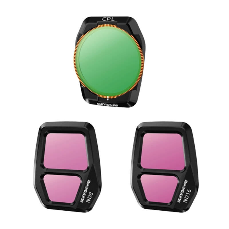 Sunnylife A3S-FI925CPL adjustable lens filter, CPL+ND8+ND16 for AIR 3S 3pcs_0