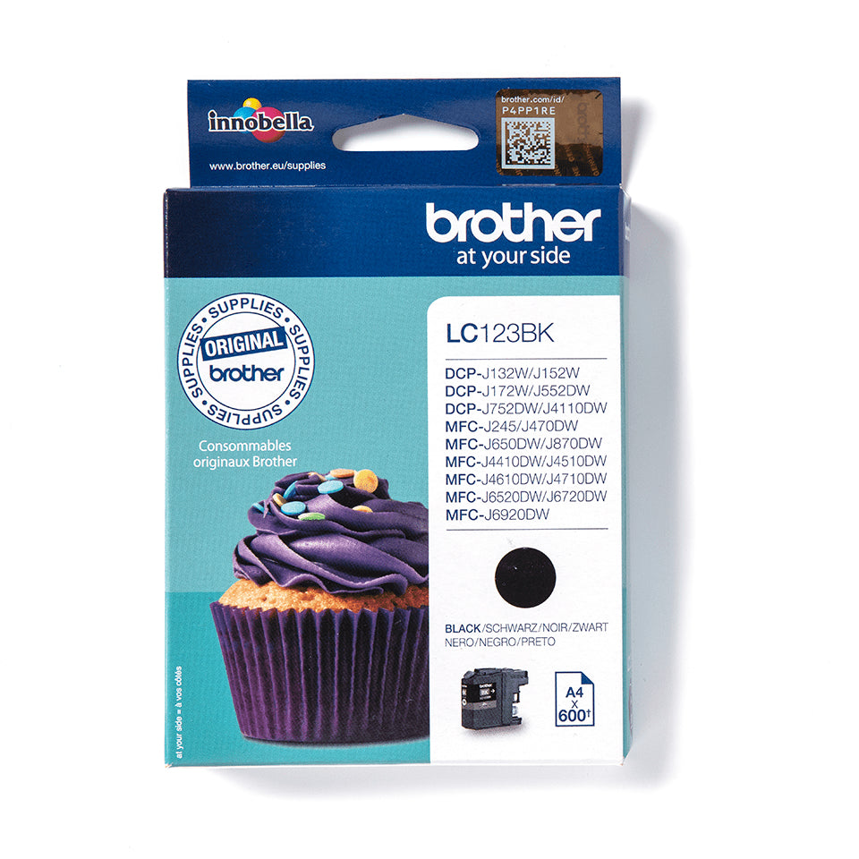 Tinteiro Brother LC-123 BK / Preto / Compatível com Impressoras Brother_0