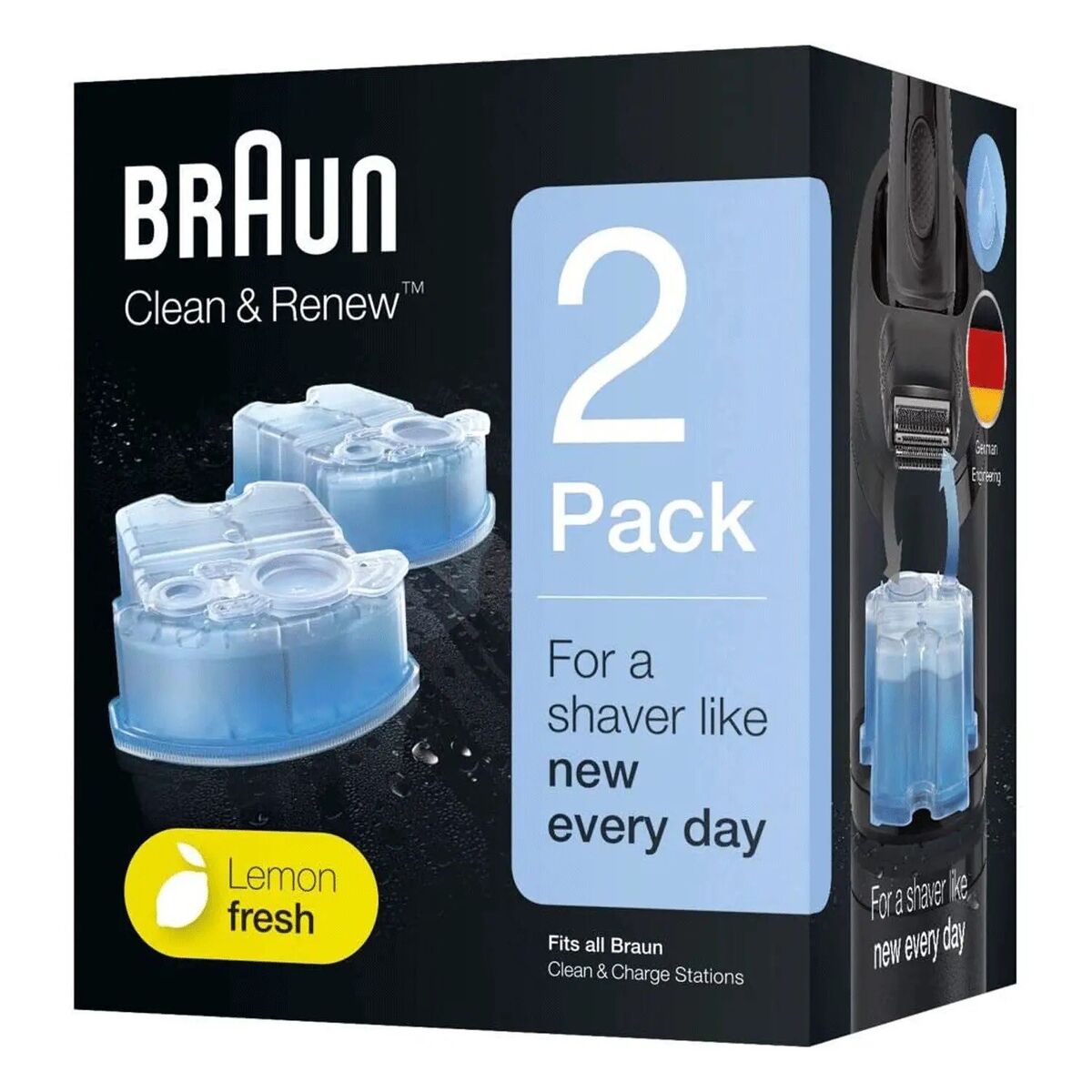 Cápsula de limpeza Braun Clean & Renew CCR 2 (embalagem com 2 unidades)