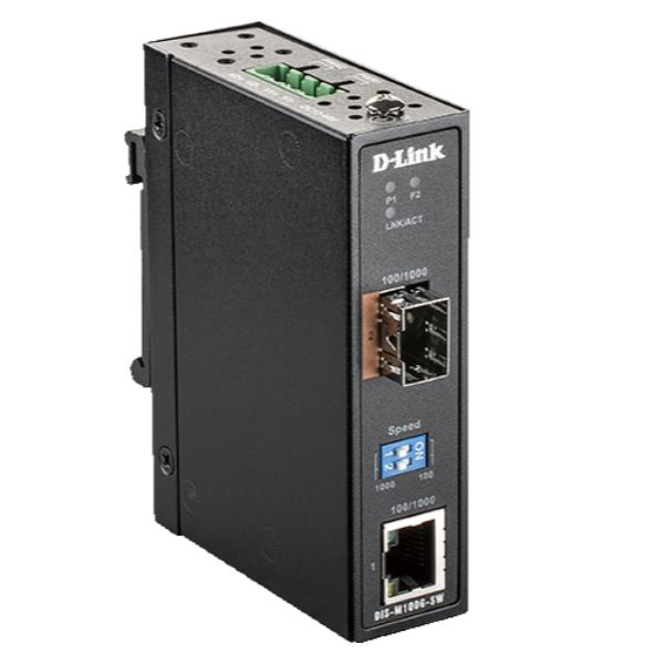 Conversor D-LINK DIS-M100G-SW / Gigabit Ethernet Industrial / Preto_0