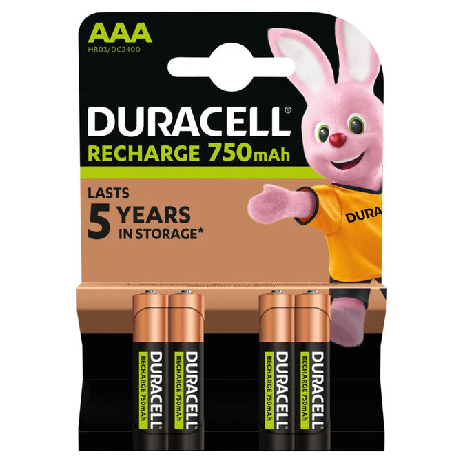 Duracell Blister Pilhas Recarregáveis HR03 AAA 750 MAH 4 Uni.