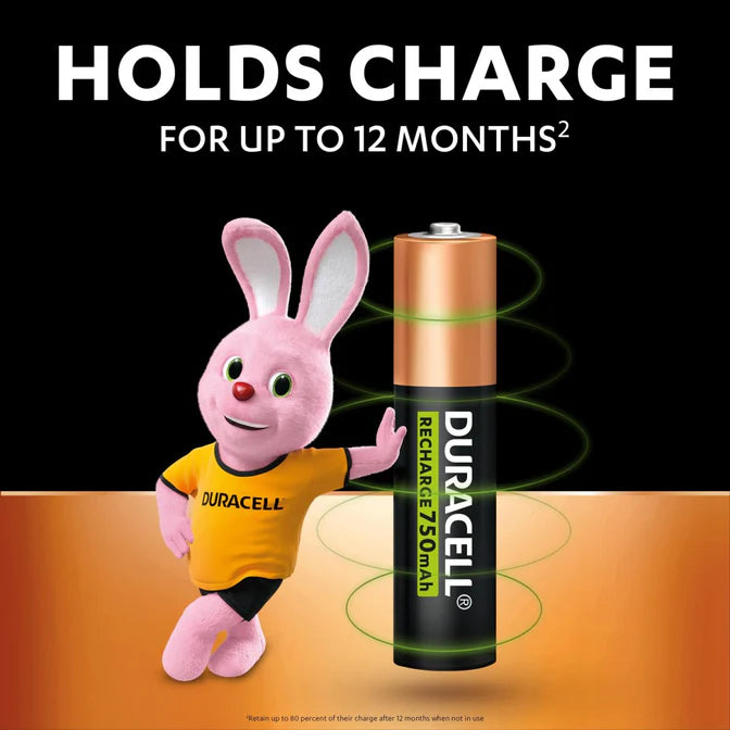 Duracell Blister Pilhas Recarregáveis HR03 AAA 750 MAH 4 Uni.
