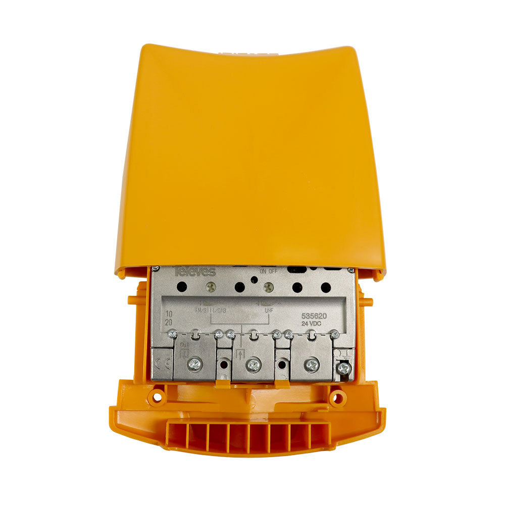 Amplificador de antena para mastro de exterior - ampliaçao fm: 15db uhf: 41db televes_0