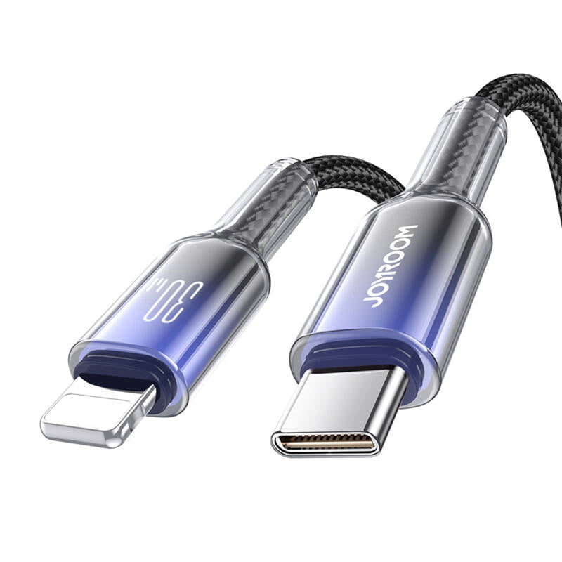 Joyroom S-A42 Crystal-Clear Series 30W USB-C - Lightning cable 1.2m - black_1