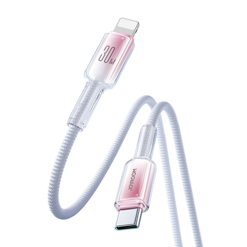 Joyroom S-A42 Crystal-Clear Series 30W USB-C - Lightning cable 1.2m - white_3