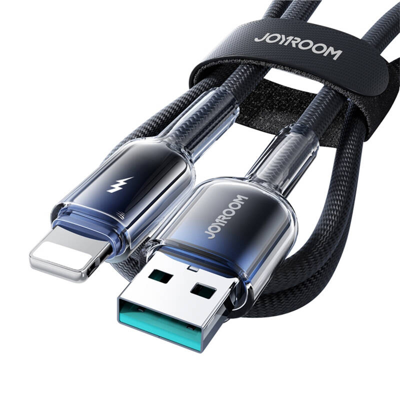 Joyroom S-A42 Crystal-Clear Series 3A USB-A - Lightning cable 1.2m - black_5