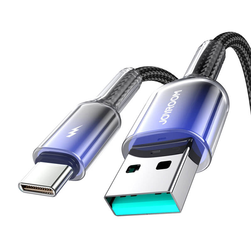 Joyroom S-A42 Crystal-Clear Series 3A USB-A - USB-C cable 1.2m - black_1