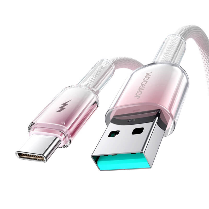 Joyroom S-A42 Crystal-Clear Series 3A USB-A - USB-C cable 1.2m - white_1