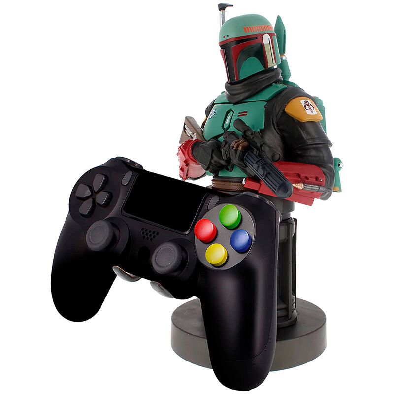 Suporte de Smartphone e comandos Star Wars Boba Fett Mandalorian figura com 20cm