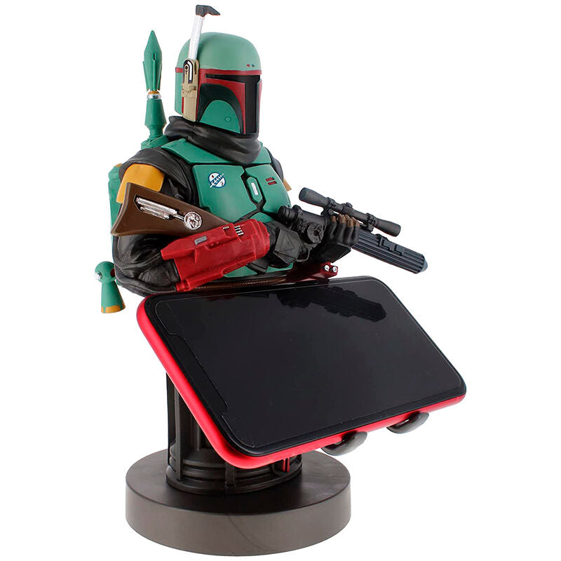 Suporte de Smartphone e comandos Star Wars Boba Fett Mandalorian figura com 20cm