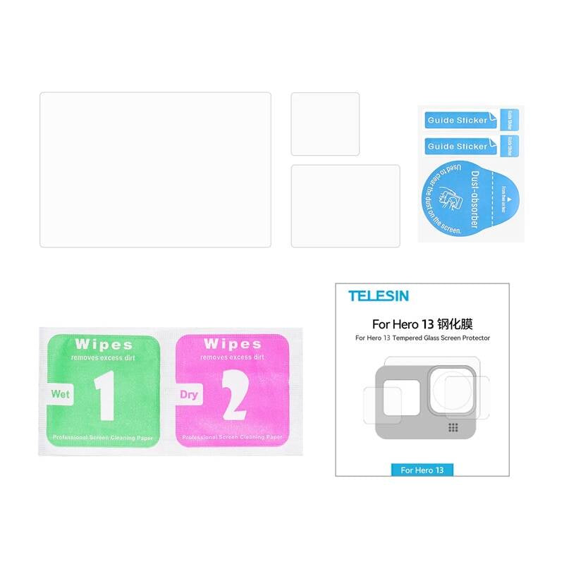 Telesin 3-in-1 Tempered Glass for GoPro Hero 13 Black (S6-FLM-07-TGP)_2
