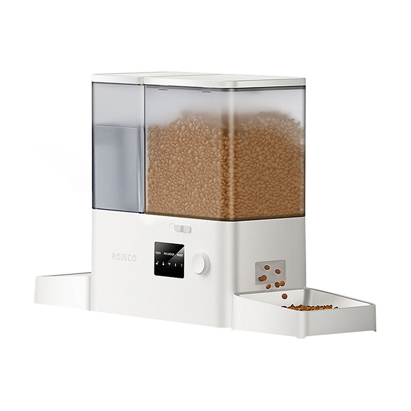 Rojeco New 2 in 1 Pet Water Fountain & Feeder WiFi (white)_0