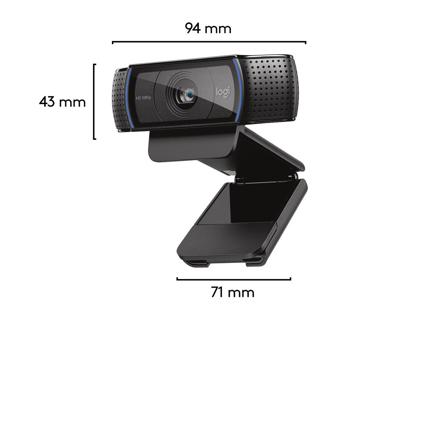 Webcam Logitech C920 Full HD 1080p/30fps USB Preta