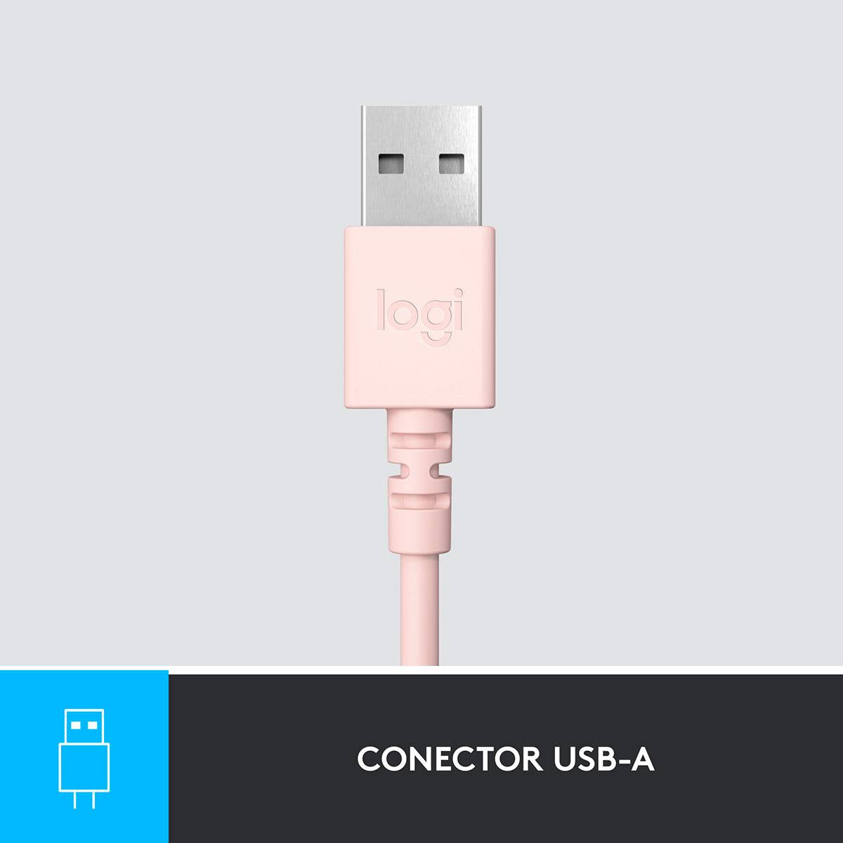Headset Logitech H390 USB Rosa