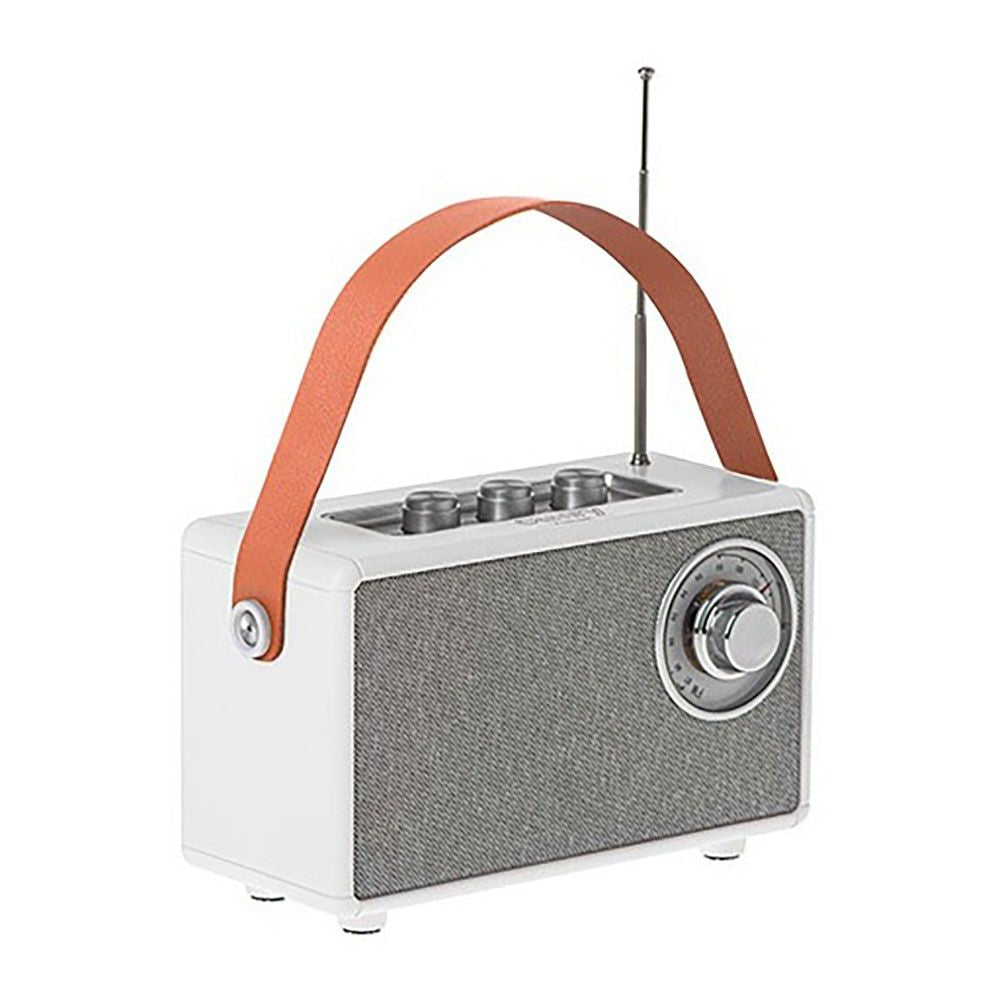 Rádio fm recarregável com bluetooth cr 1902 branco, 16 x 7 x 10,5 cm_0