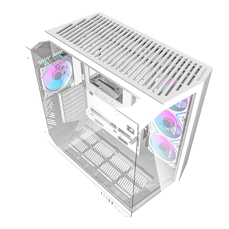 Darkflash DY470 computer case (white) + 4 fans + GPU bracket_2