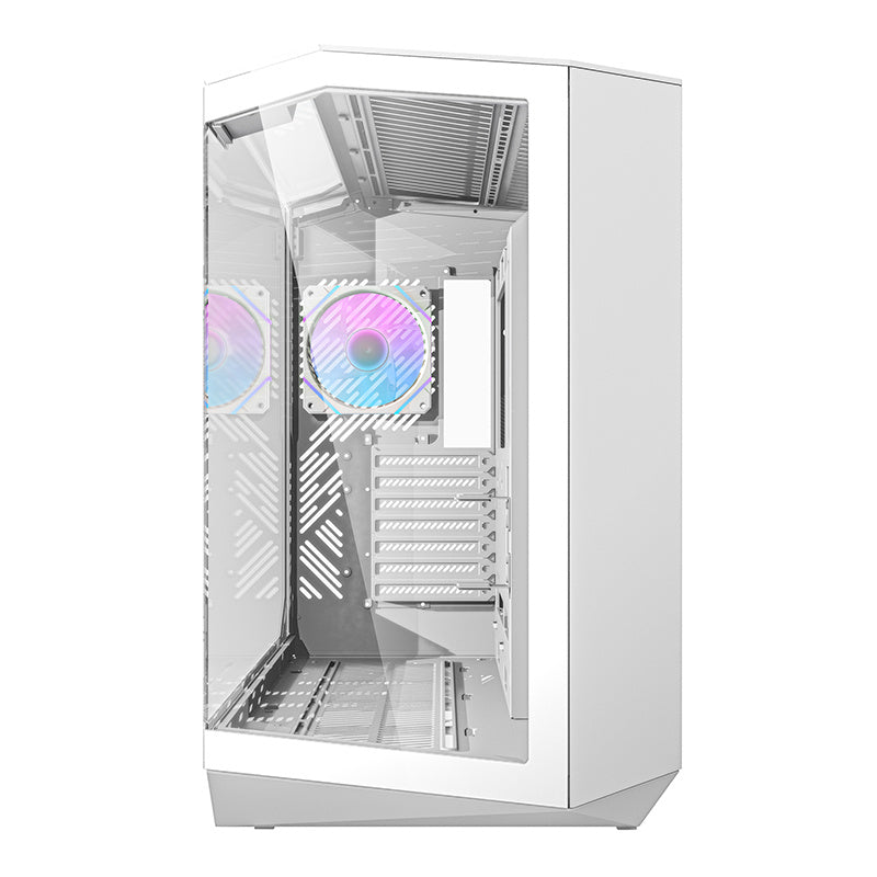Darkflash DY470 computer case (white) + 4 fans + GPU bracket_3