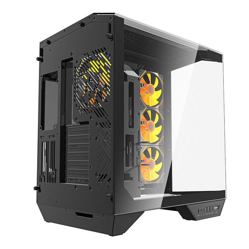 Darkflash DY470 computer case (black) + 4 fans + GPU bracket_2