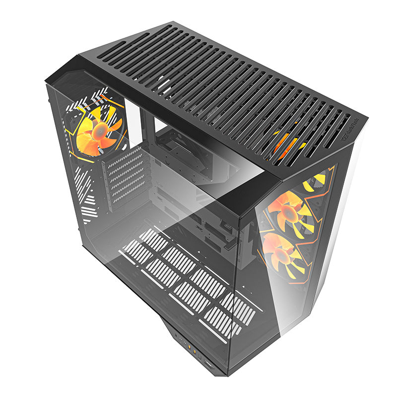 Darkflash DY470 computer case (black) + 4 fans + GPU bracket_3