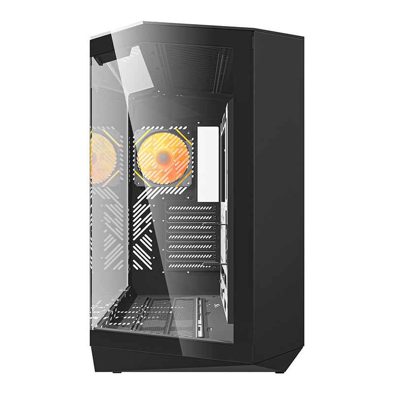 Darkflash DY470 computer case (black) + 4 fans + GPU bracket_4