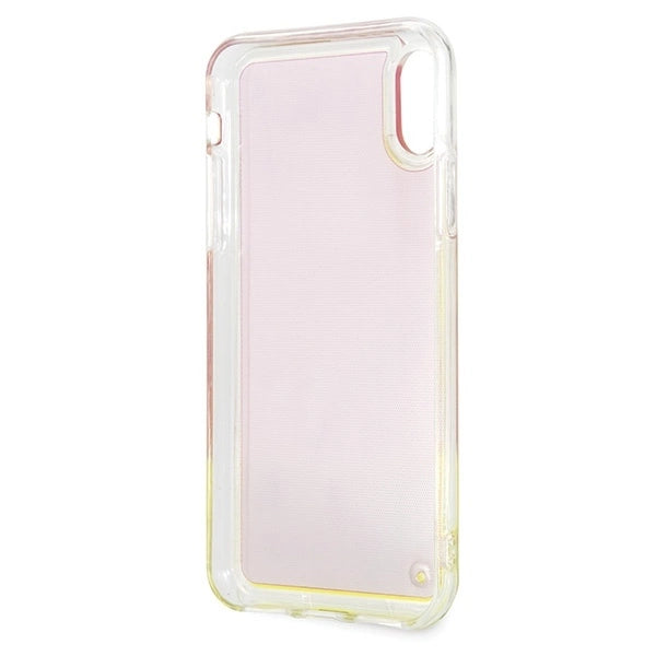 Guess GUHCPXGLCPI iPhone X/Xs różowy /pink hard case California Glow in the dark_3