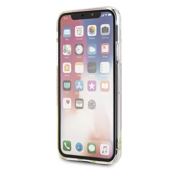 Guess GUHCPXGLCPI iPhone X/Xs różowy /pink hard case California Glow in the dark_5