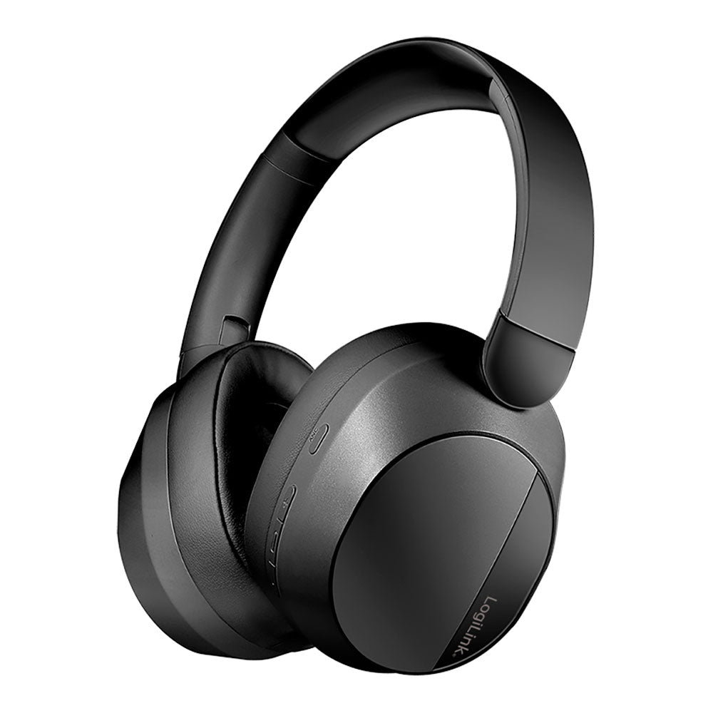 Auscultadores dobráveis pretos com bluetooth 6.0, cancelamento de ruÃdo ativo e microfone_0