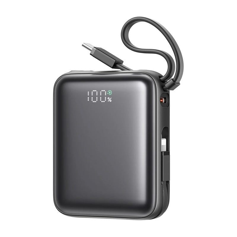 Joyroom JR-PBF27 10000mAh 22.5W Powerbank with Built-in USB-C and Lightning Cables - Black_1